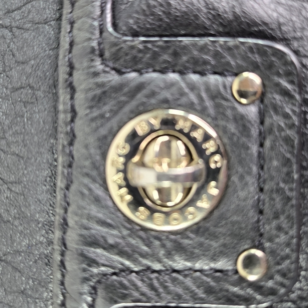 Vtg Y2k Marc by Marc Jacobs black leather bag purse - Picture 7 of 12